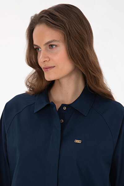 U.S. Polo Assn. Women's Navy Blue Long Sleeve Shirt 50316399-Vr033