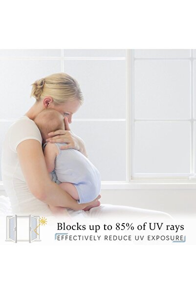 ALAYRA International غشاء نافذة الخصوصية من ALAYRA - كريستال مزخرف ذاتي اللصق مقاوم للأشعة فوق البنفسجية 45 × 100 سم (عبوة من 3 قطع)