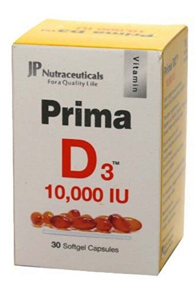JP Nutraceuticals Jp PRIMA D3 10,000 IU 30 Softgel Capsules
