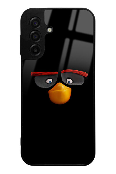 Spoyi Samsung A17 Black Angry Birds Design Glossy Phone Case Compatible
