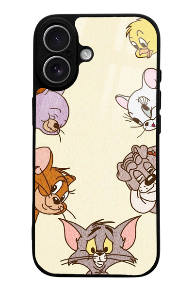 Spoyi iPhone 17 Compatible Tom and Jerry Designed Glossy Phone Case