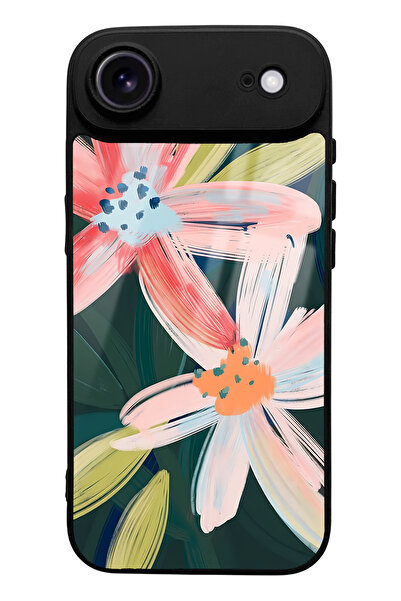 Spoyi iPhone 17 Air Watercolor Floral Design Glossy Phone Case Compatible