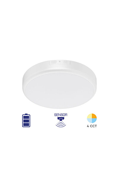 Braytron Επιτοίχιο φωτιστικό LED 20W με αισθητήρα κίνησης, κιτ έκτακτης ανάγκης, λευκό, 280mm