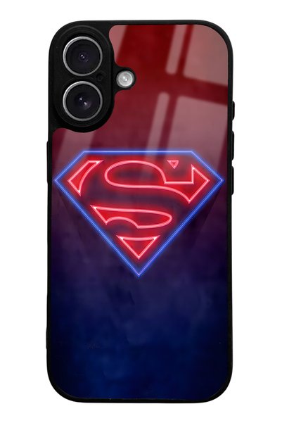 Spoyi iPhone 17 Neon Superman Design Glossy Phone Case