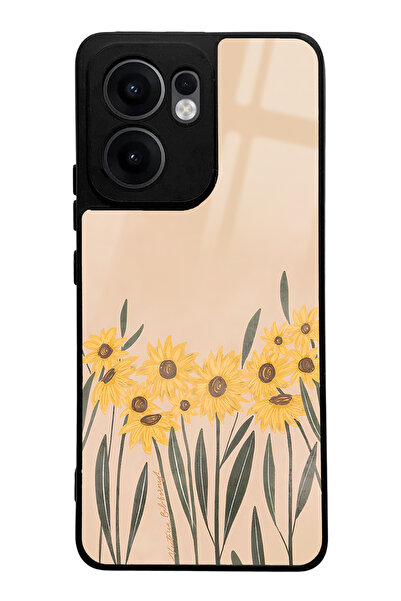 Spoyi Oppo Reno 13F Watercolor Sunflower Design Glossy Phone Case Compatible
