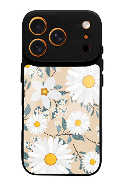 Spoyi iPhone 17 Pro Large Daisy Design Glossy Phone Case