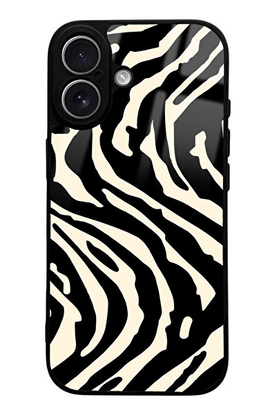 Spoyi حافظة هاتف لامعة بتصميم زيبرا متوافقة مع آيفون 17