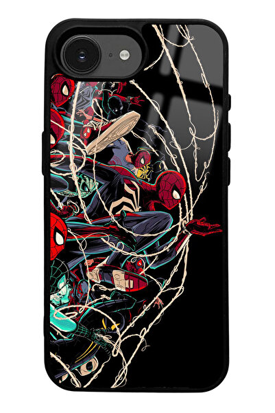 Spoyi Spider Earth Design Glossy Phone Case Compatible with iPhone 16E