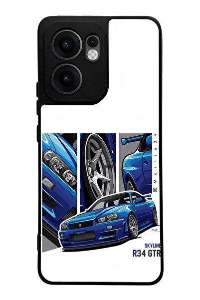 Spoyi Oppo Reno 13F Compatible Gtr Design Glossy Phone Case