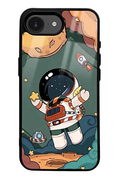 Spoyi iPhone 16Eu Compatible Anime Astronaut Design Glossy Phone Case