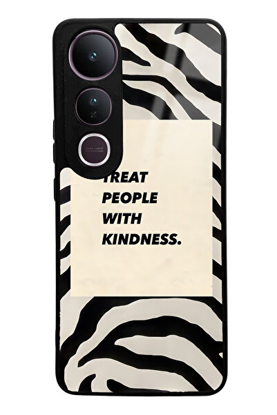 Spoyi Vivo V50 Lite Compatible Zebra Motto Design Glossy Phone Case