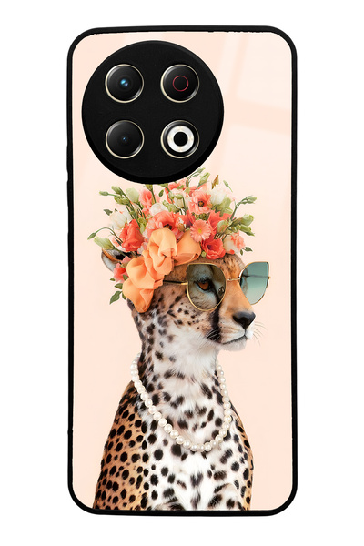 Spoyi Tecno Spark 30 Pro Compatible Influencer Leopard Cat Design Glossy Phone Case