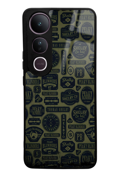 Spoyi حافظة هاتف لامعة بتصميم ورق حائط Peaky Blinders لهاتف Vivo V50 Lite