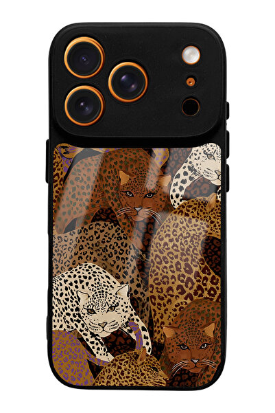 Spoyi Leopards Design Glossy Phone Case Compatible with iPhone 17 Pro
