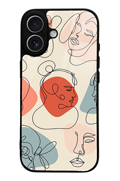 Spoyi iPhone 17 Compatible Glossy Phone Case with Nude Mask Design