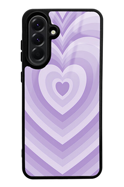Spoyi Samsung A56 Lilac Heart Design Glossy Phone Case Compatible