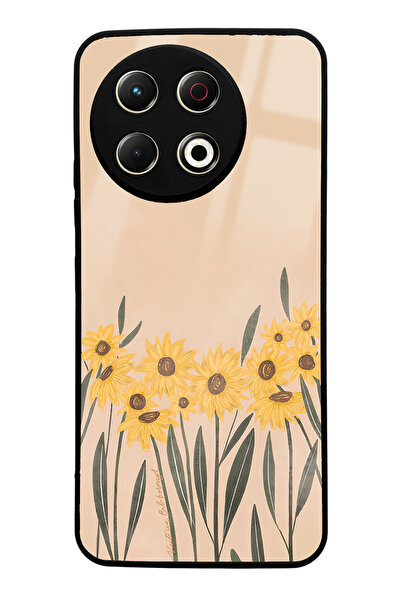 Spoyi Tecno Spark 30 Pro Compatible Watercolor Sunflower Design Glossy Phone Case