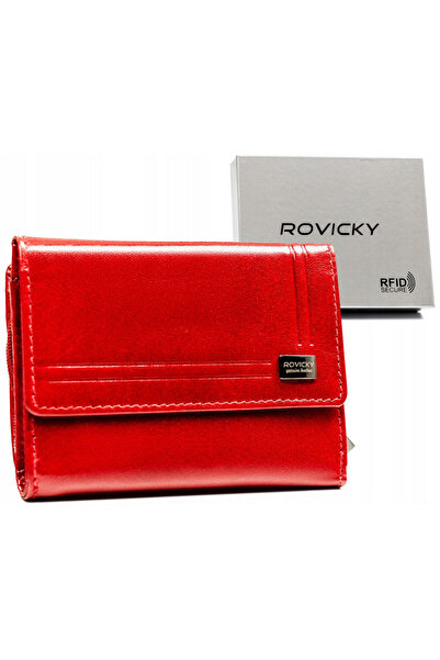 Other Women's wallet made of genuine leather with a snap closure - Rovicky