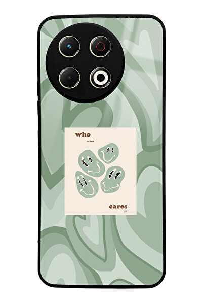 Spoyi Who Cares Green Design Glossy Phone Case Compatible with Tecno Spark 30 Pro