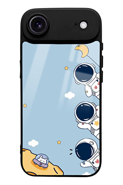 Spoyi iPhone 17 Air Mini Astronaut Design Glossy Phone Case Compatible