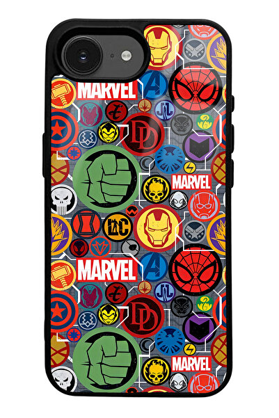 Spoyi iPhone 16E Marvel Face Design Glossy Phone Case Compatible