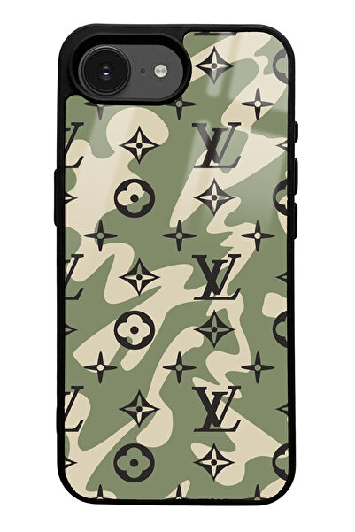 Spoyi iPhone 16E Compatible Green Wave Design Glossy Phone Case