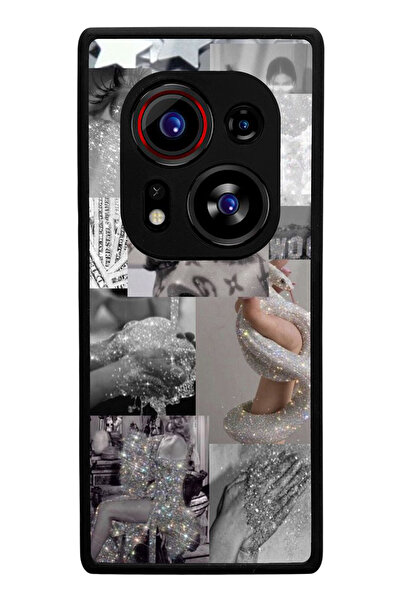 Spoyi Tecno Phantom X2 Pro Silver Sticker Design Glossy Phone Case Compatible