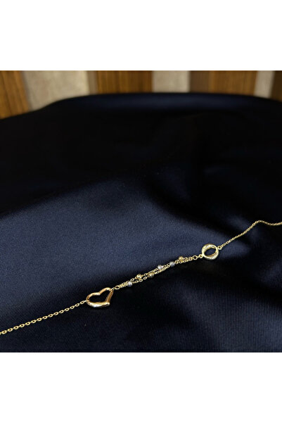 Arpaş 14 Ayar Kalpli Dorikalı Bileklik