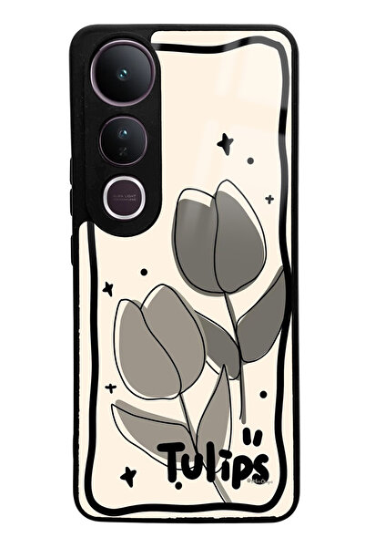 Spoyi Vivo V50 Lite Tulips Design Glossy Phone Case Compatible