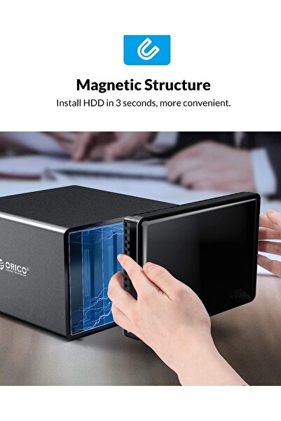 Orico 5-Bay 3.5in External HDD Enclosure USB 3.0 to SATA, Up to 80TB - NS500U3