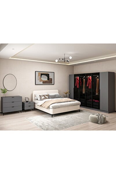 Minar Plus Yatak Odası Takımı - Antrasit