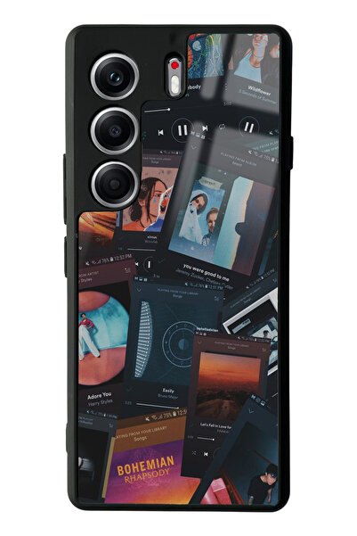 Spoyi Tecno Camon 40 Pro Compatible Music Retro Design Glossy Phone Case