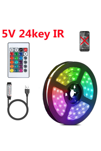 Choice 3m Not waterproof IR 24K RGB 5050 DC5V USB 24Keys Bluetooth Led Strip ...