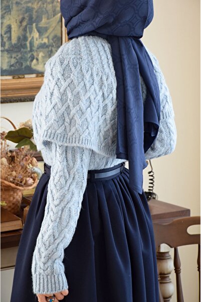 EMİNOS BUTİK Pelerinli Triko Hırka