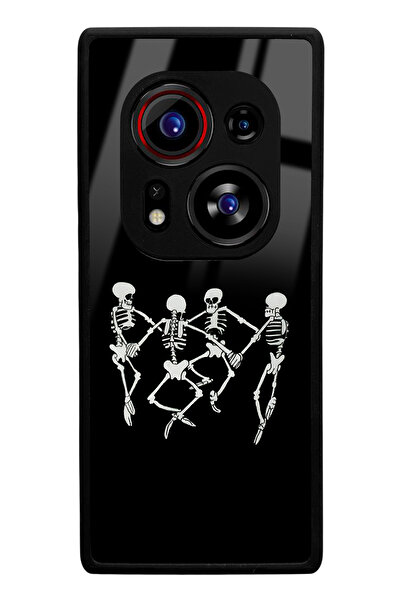 Spoyi Tecno Phantom X2 Pro Compatible Dancer Skeleton Design Glossy Phone Case