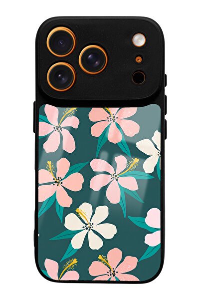 Spoyi iPhone 17 Pro Compatible Leaf Flovers Designed Glossy Phone Case