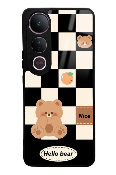 Spoyi Vivo V50 Lite Hello Bear Design Glossy Phone Case Compatible