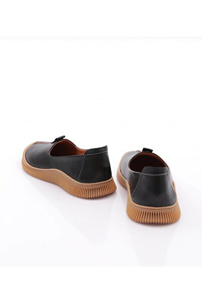 Sporline Black Women's Shoes with Stitching Detail