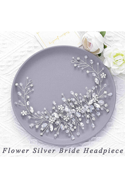 Choice silver Pearl Crystal Hairband Wedding Hair Accessories for Bridal Flow...