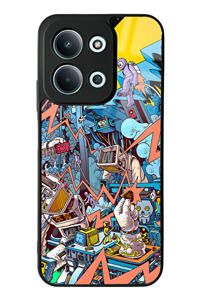 Spoyi Xiaomi Redmi 15C Compatible 4g Retro Machine Design Glossy Phone Case