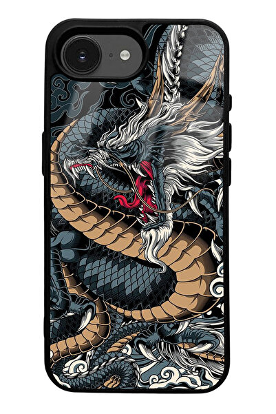 Spoyi iPhone 16E Dragon Design Glossy Phone Case