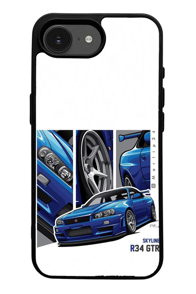 Spoyi iPhone 16E Compatible Gtr Design Glossy Phone Case