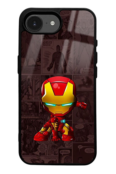 Spoyi iPhone 16E Iron Man Design Glossy Phone Case