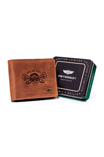 Other Men's wallet without clasp made of nubuck leather - Peterson