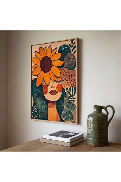 Tuba Decor Tablo dintr-o singură bucată cu rame din lemn pentru sufragerie, s...