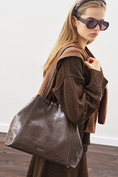 Manuka SQUARE TOTE ÇANTA KAHVERENGİ