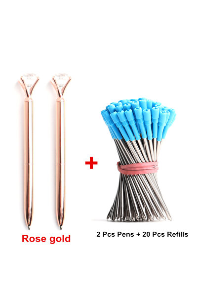 Choice قلم حبر جاف أسود من الذهب الوردي، 22 قطعة، 2+20 قطعة/مجموعة، أقلام حبر...