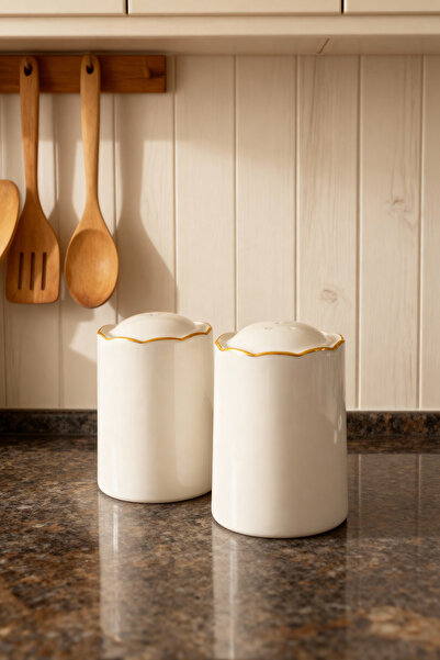 Fecra Blanc Tuzluk ve Biberlik Altın Yaldızlı