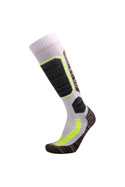 Choice جوارب تزلج حرارية قطنية دافئة للشتاء للبالغين مقاس L(EU 40-45) بيضاء ل...