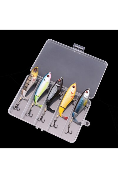 Choice طُعم صيد السمك Whopper Plopper مقاس 10.5 سم/17 جرام مع ذيل دوار عائم ط...